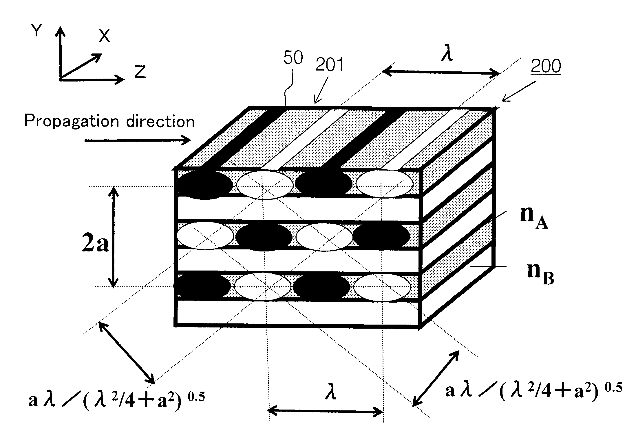 Photonic crystal waveguide, homogeneous medium waveguide, and optical device