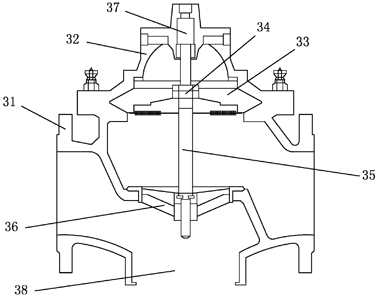 A pressurized anti-backflow type water pump