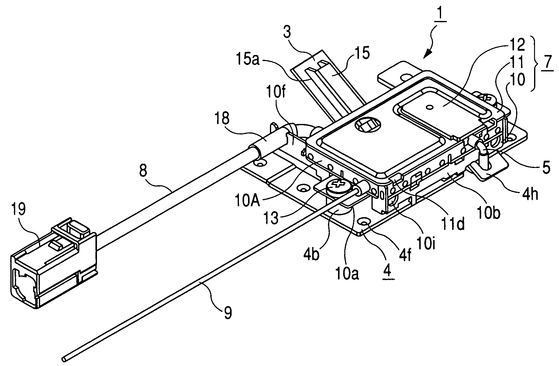Wiring structure of vehicle-mounted antenna system