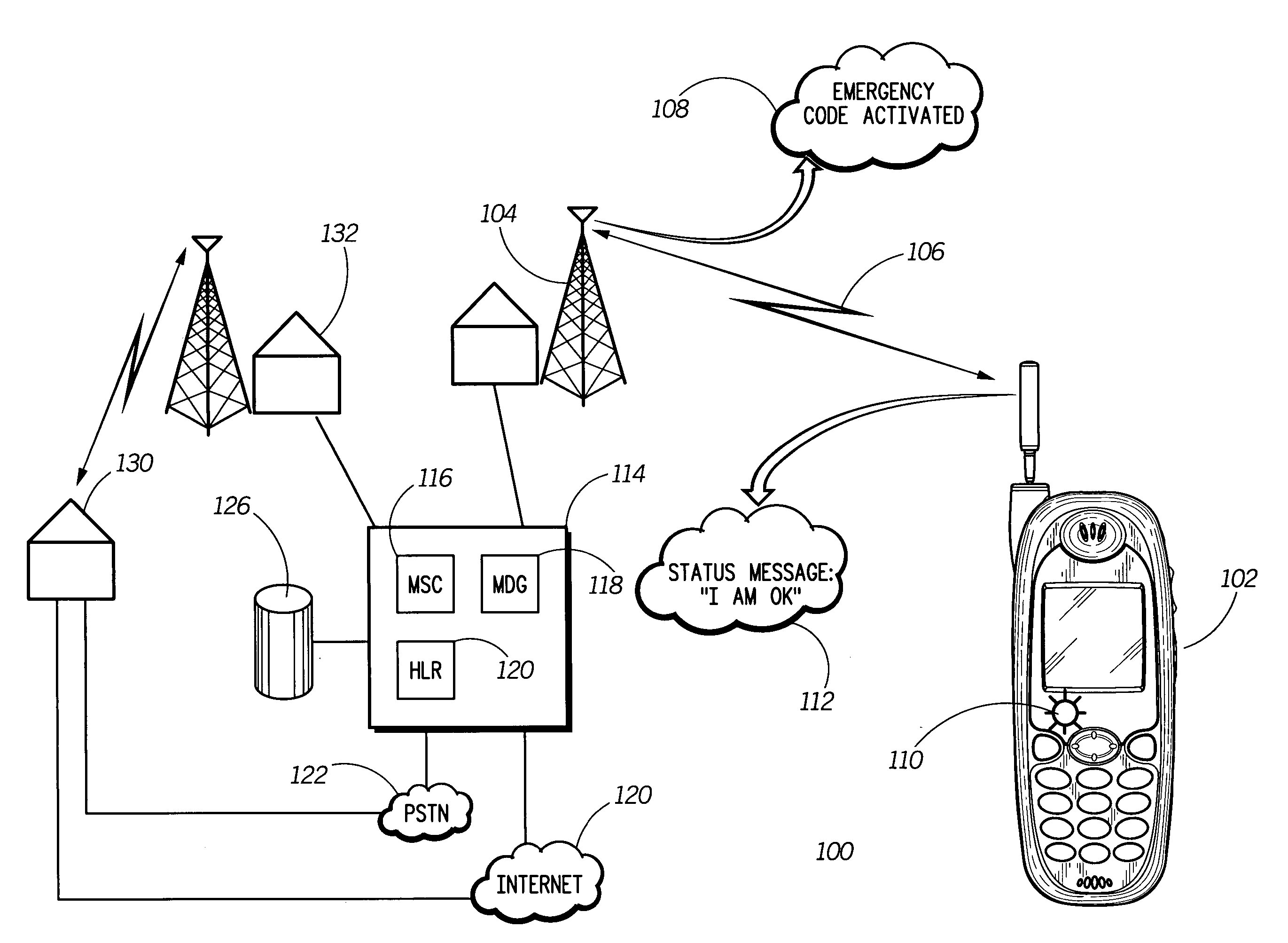 Method of operating a mobile communication device and mobile communication system during an emergency situation