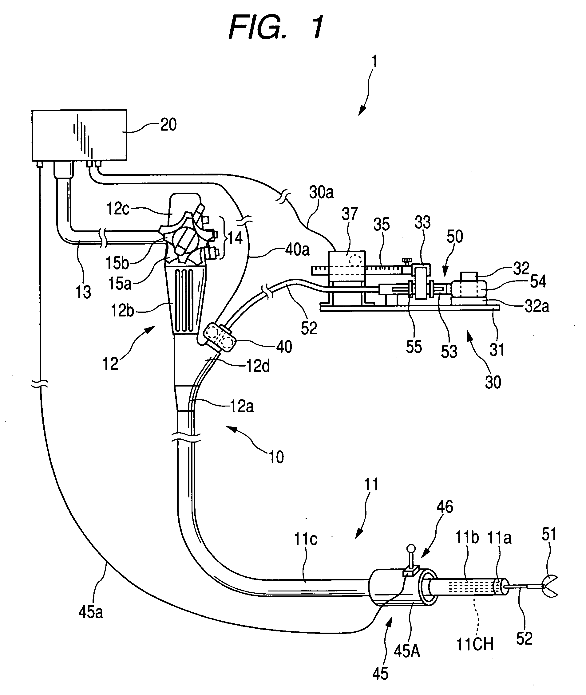 Endoscope system equipped with manipulating unit for commanding medical therapy to endoscope and medical instrument attached thereto