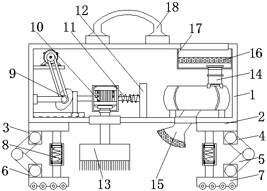 Surface dust removing device for solar panel