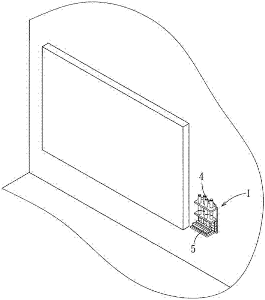 Whiteboard pen storage rack