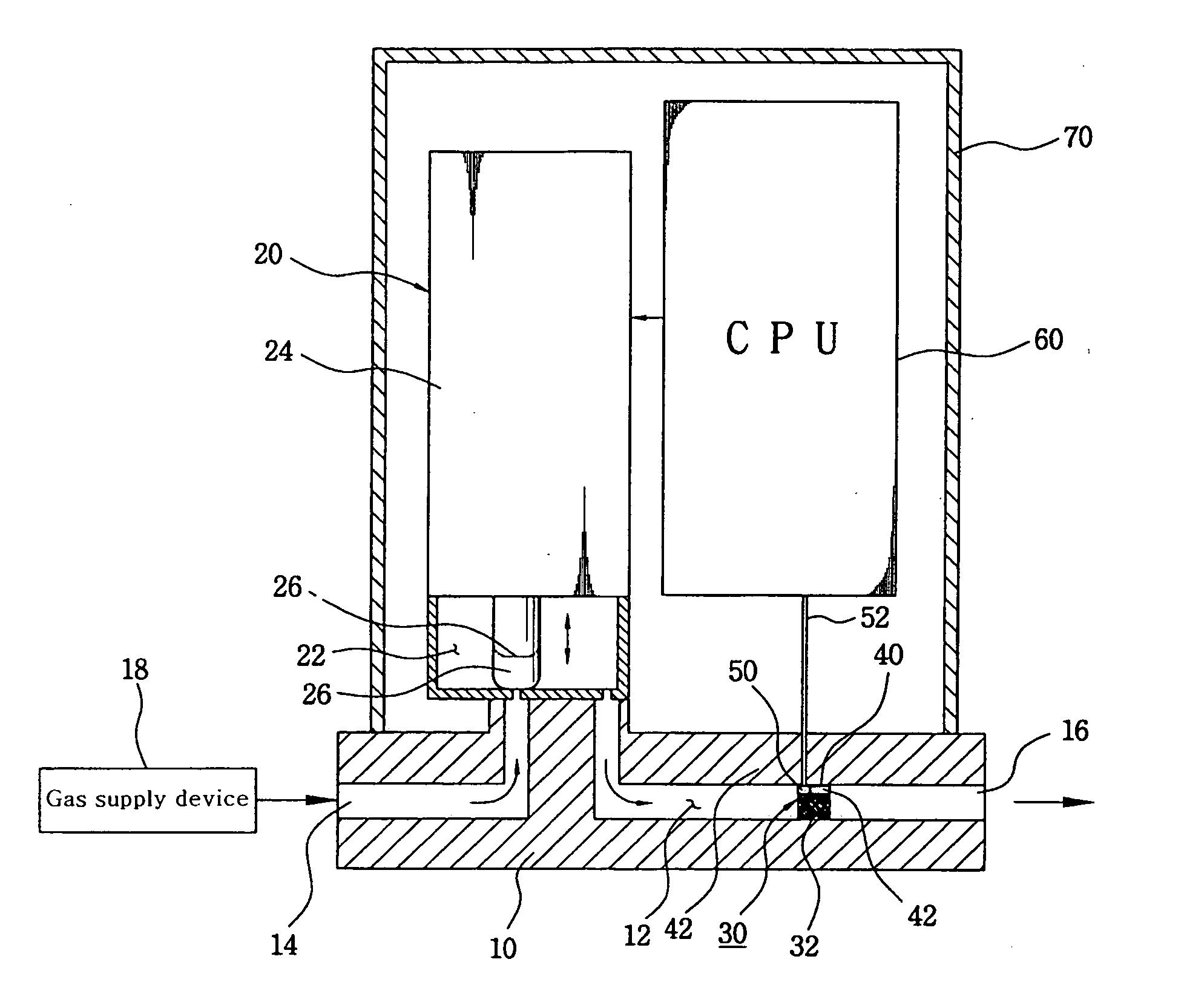 Apparatus for controlling flow rate of gases used in semiconductor deivce by differential pressure