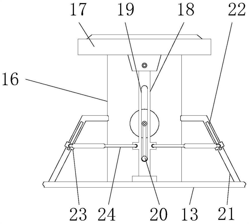 Gravel screening device for oscillating bridge construction