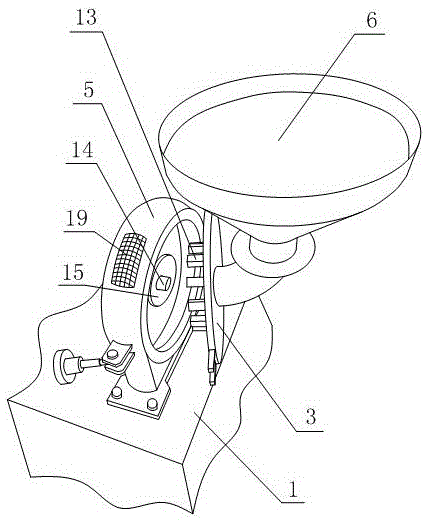 Raw material crushing system with back blowing function