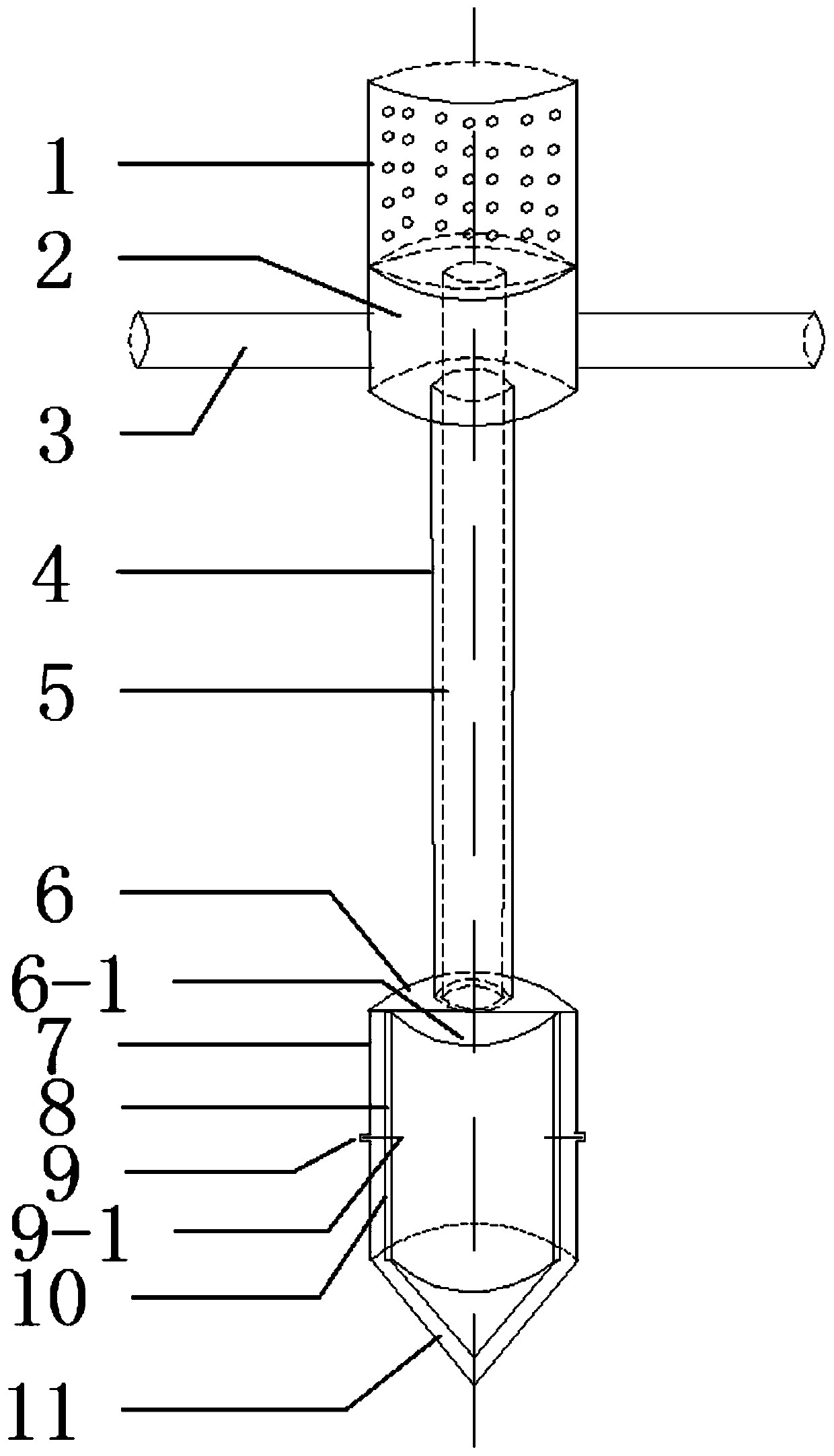 Synchronous layered flushing layered mud collecting device for laboratory water tank