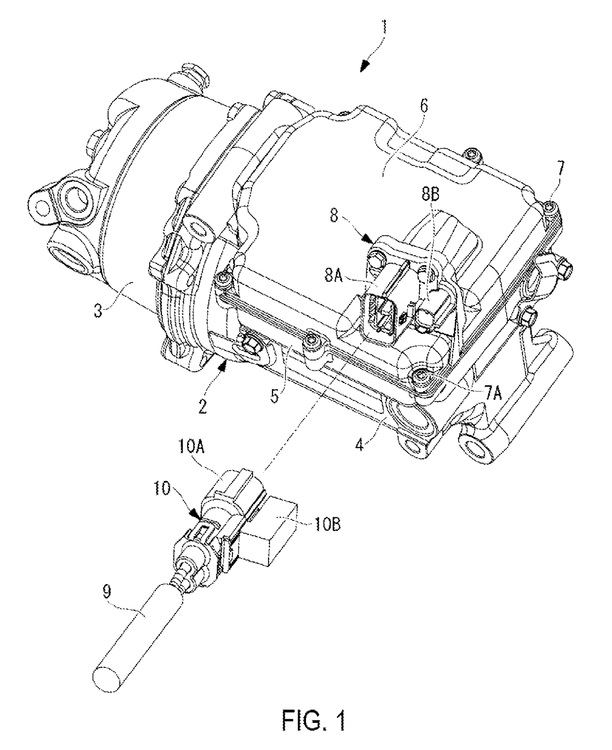 Inverter-integrated electrically driven compressor