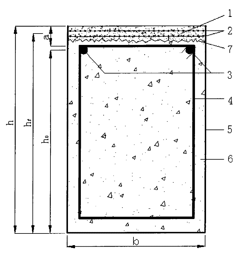 Construction structure for textile reinforced composite reinforced bar concrete and manufacturing method thereof