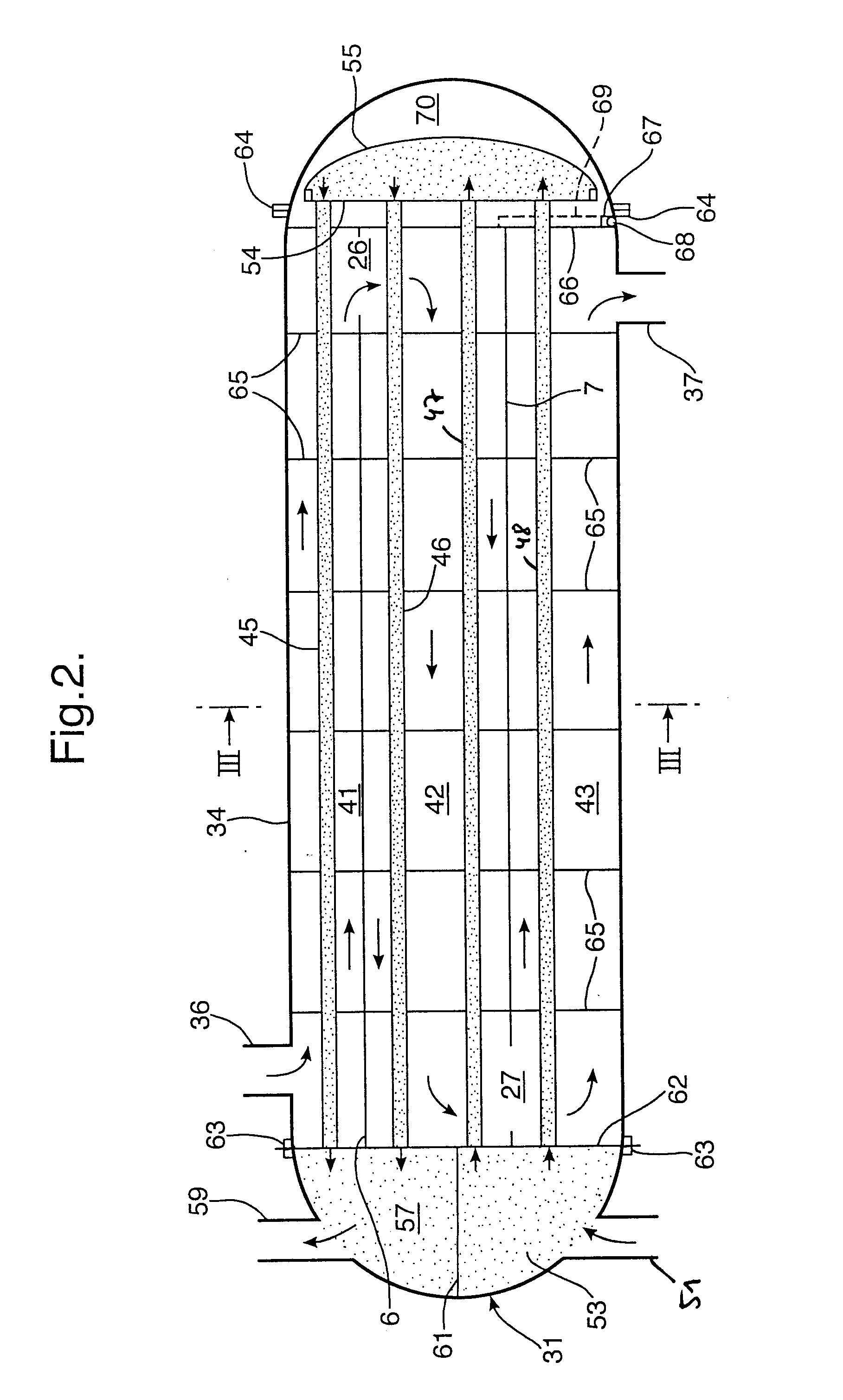 Assembly of baffles and seals and method of assembling a heat exchanger