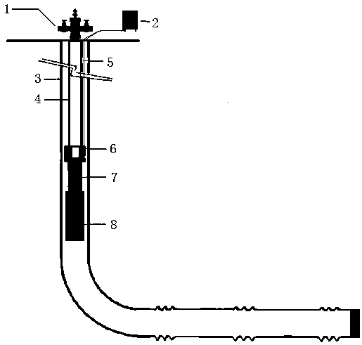 A submersible electric reciprocating pump huff and puff oil production device