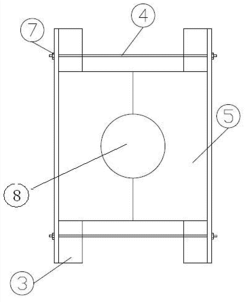 Cast-in-place concrete floor punching pipe seal template device and using method