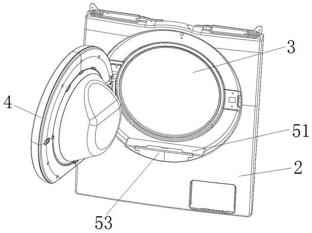 Door body structure of roller washing machine and roller washing machine