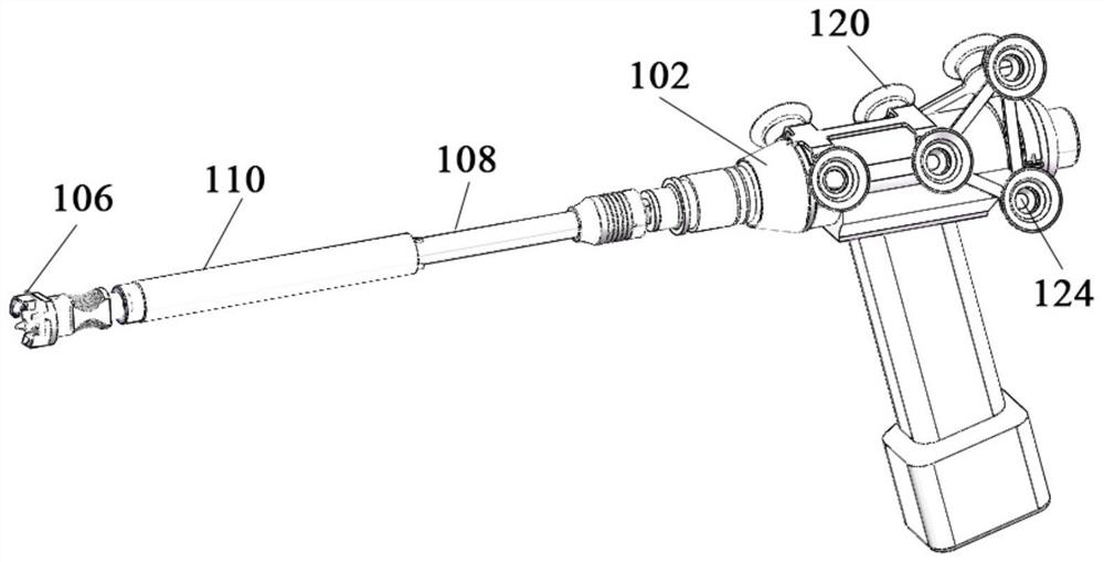 Navigation power system for acetabular grinding and filing and use method thereof