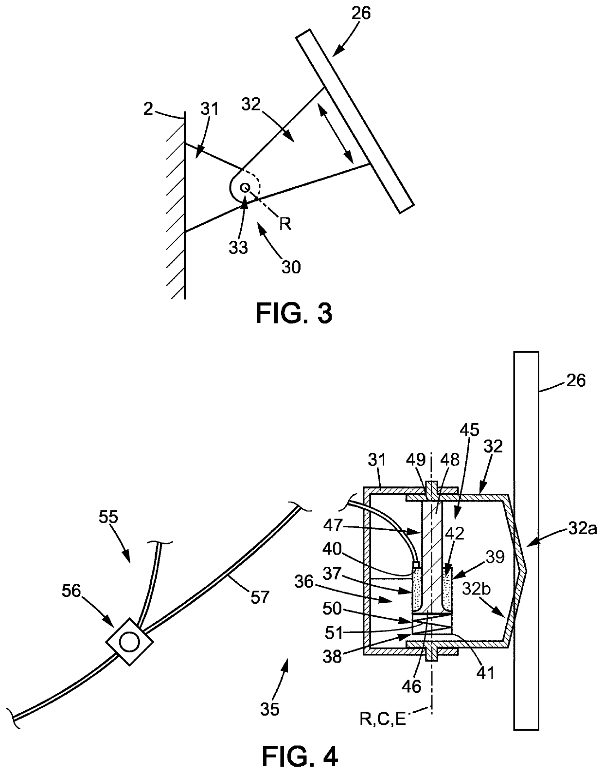 Vehicle comprising a viewing system and method for adjusting position of a monitor of the viewing system