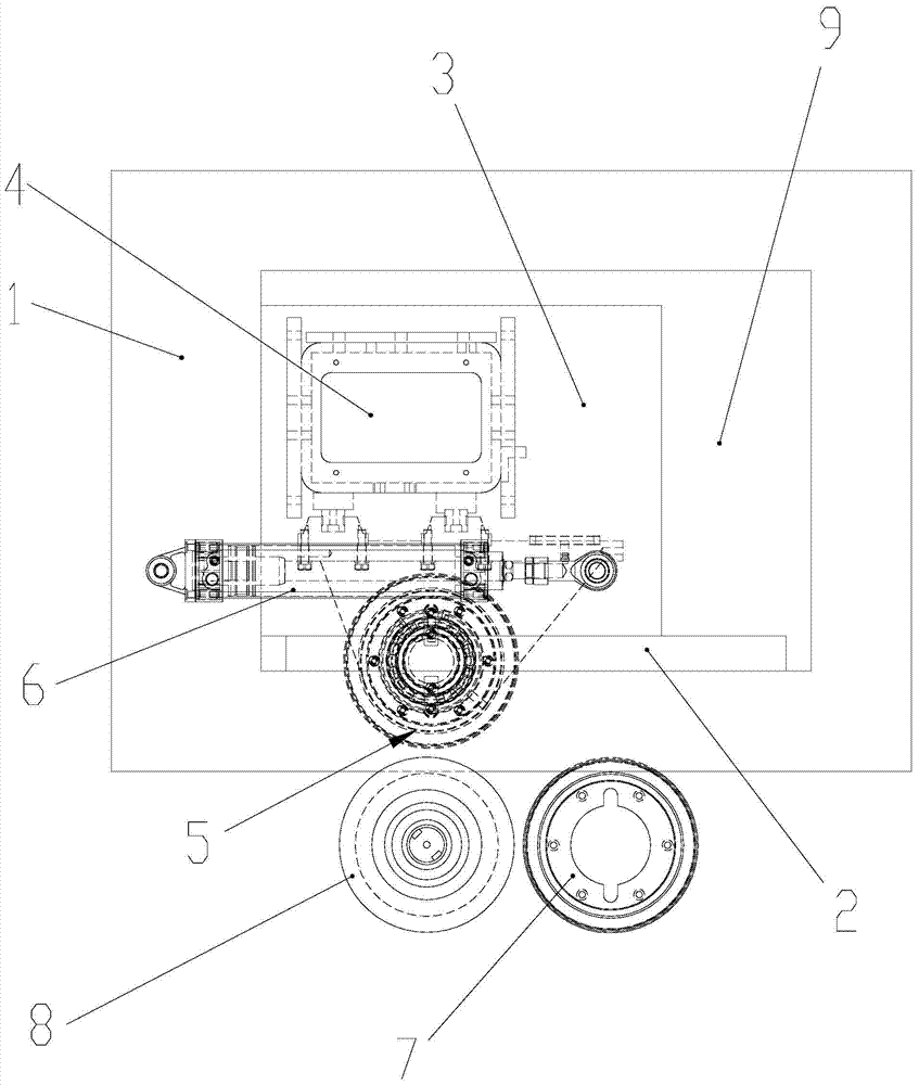 Cardboard creasing machine front and rear combination creasing device