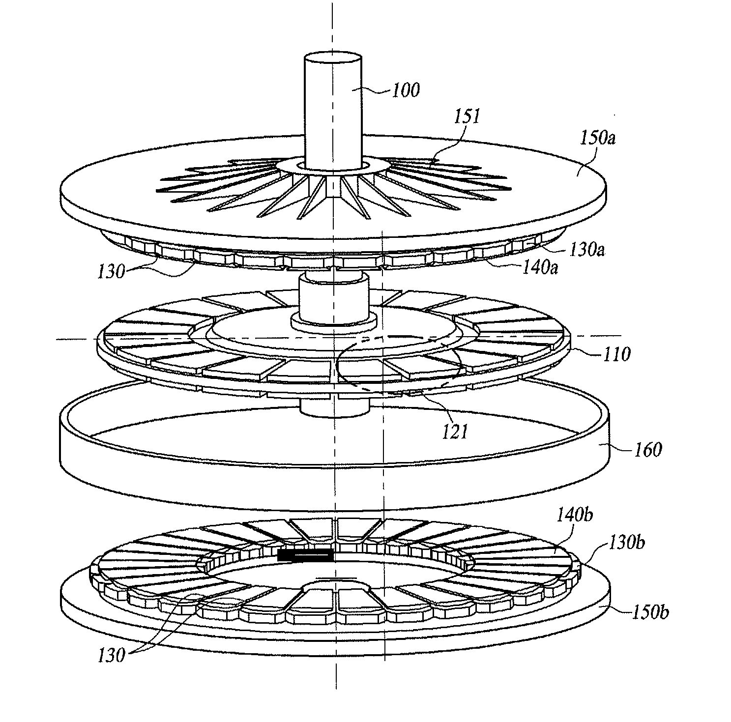 Axial flux permanent magnet synchronous generator and motor