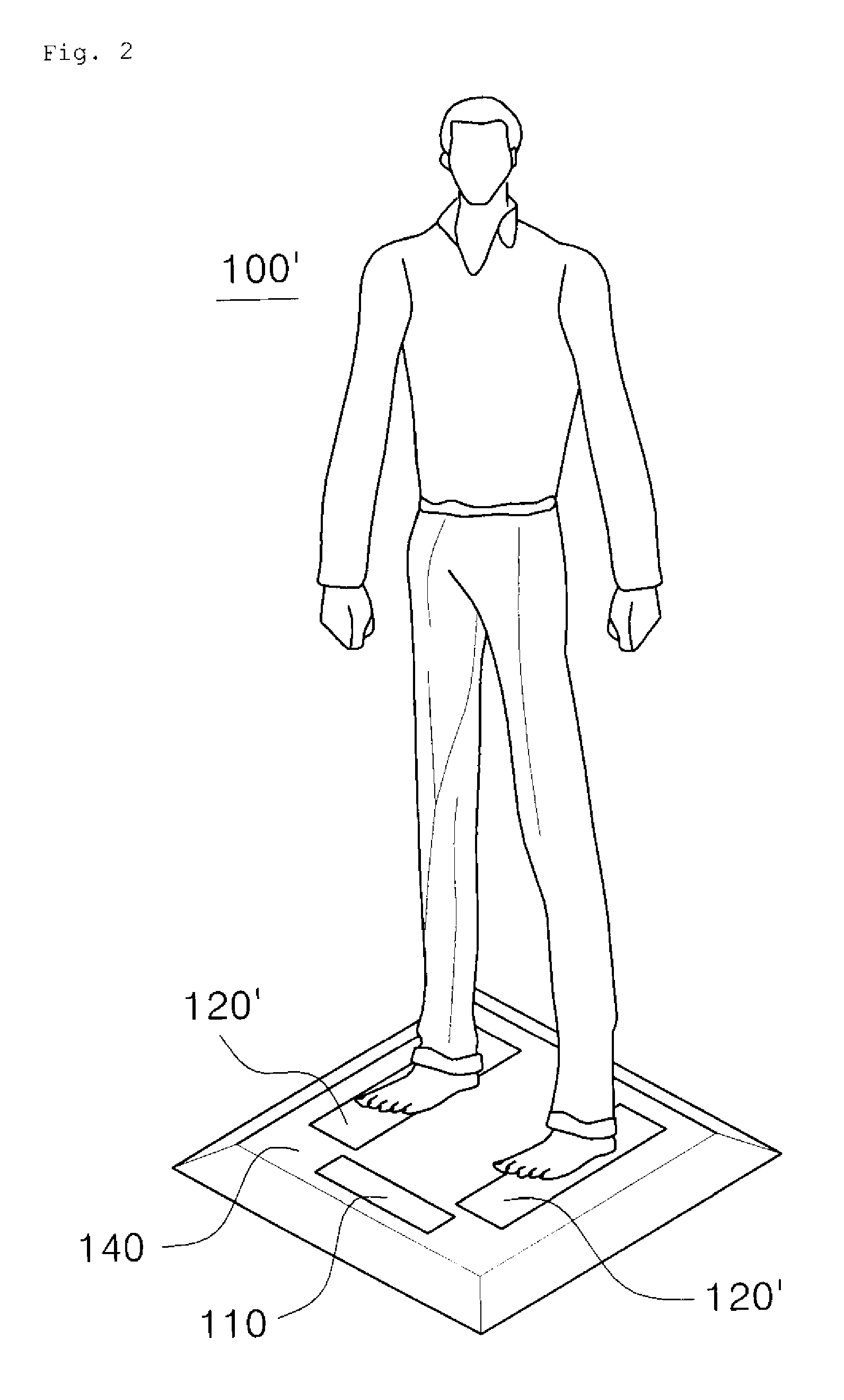 Scale-type nonconstrained health condition evaluating apparatus and method
