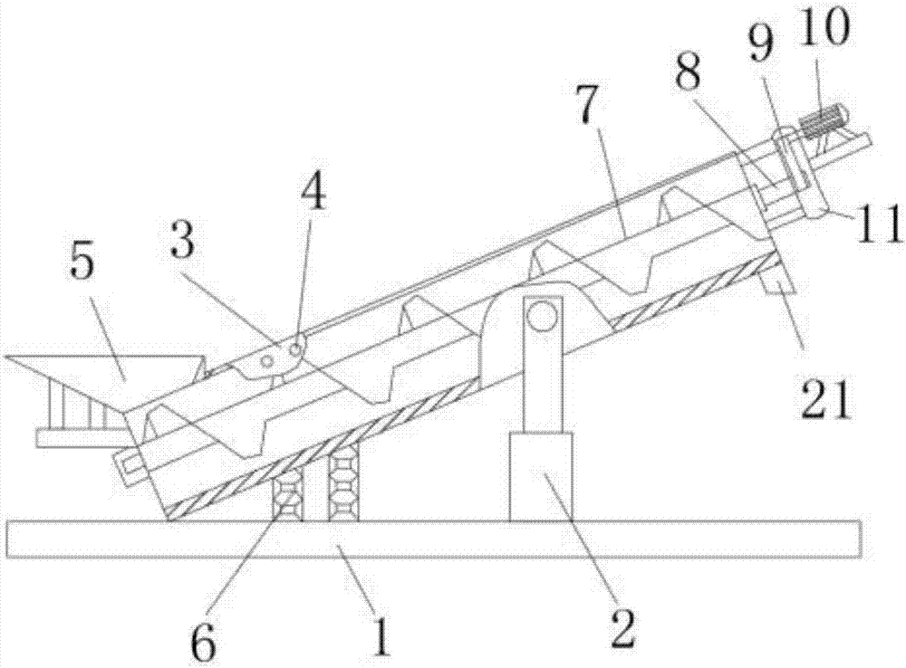 Material conveying device for concrete mixing plant