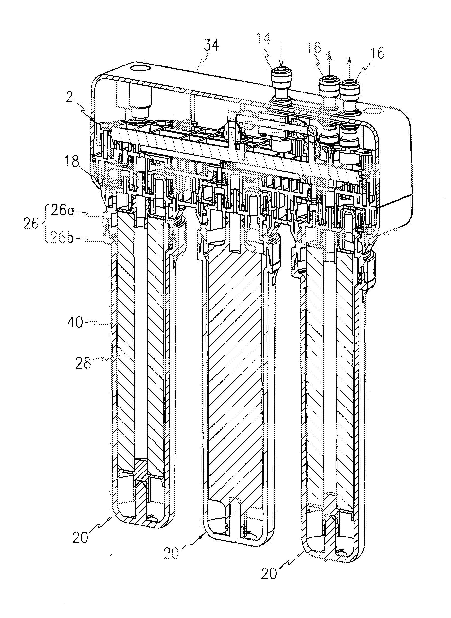 Water filter assembly and refrigerator and water purifier having the same