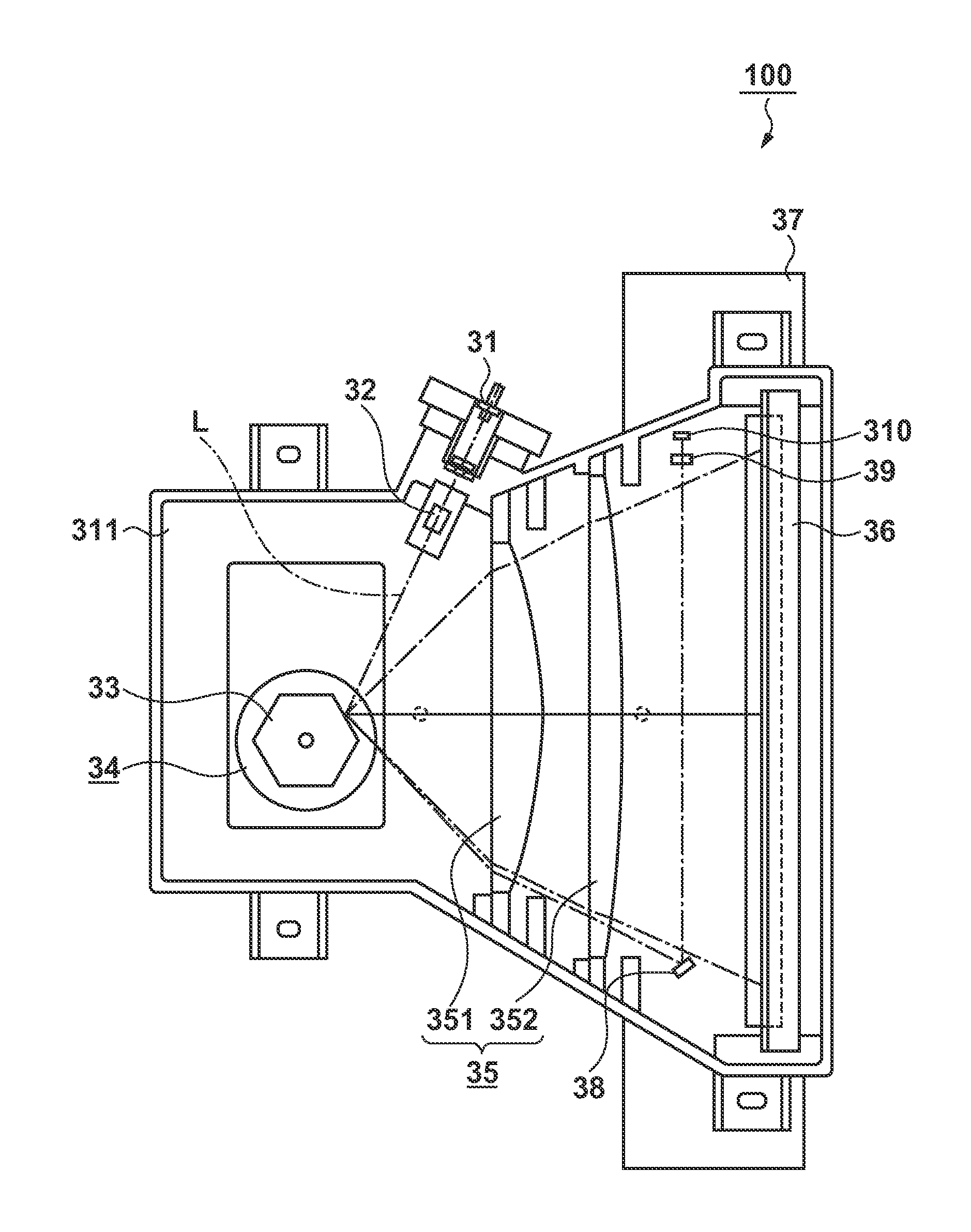 Motor control device, and optical scanning device, image forming device and printed circuit board including the same