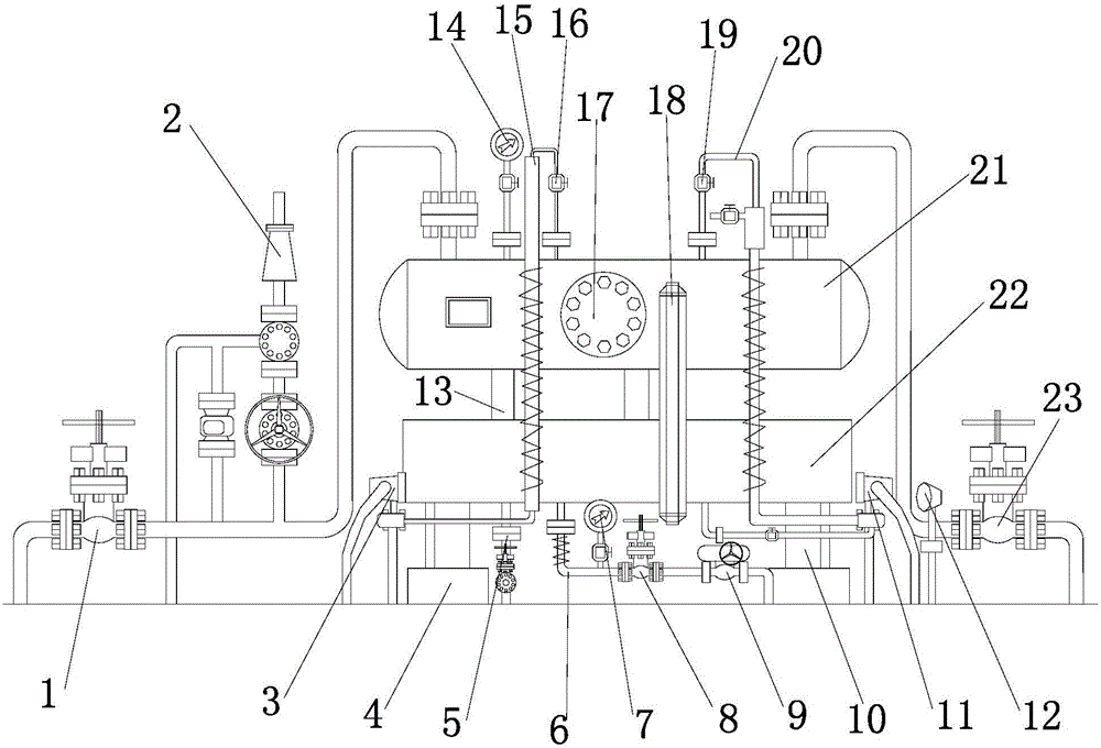 Examination method of double-cylinder horizontal gas-liquid separator teaching examination system