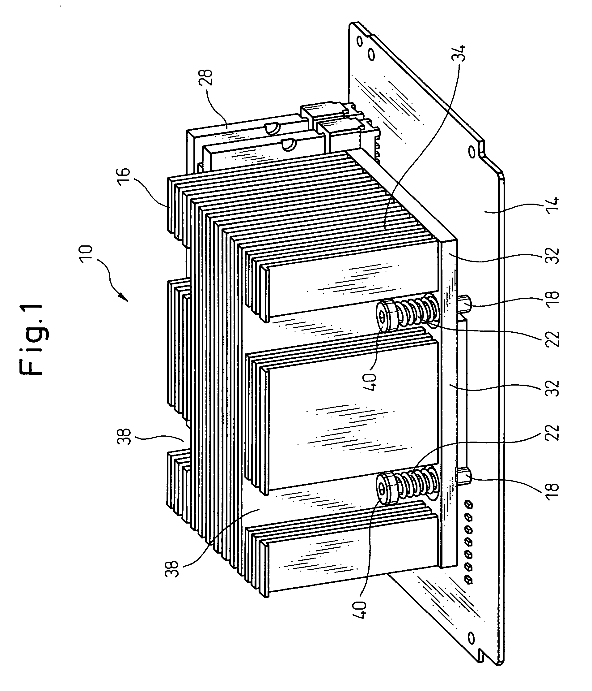 Semiconductor device with pins and method of assembling the semiconductor device