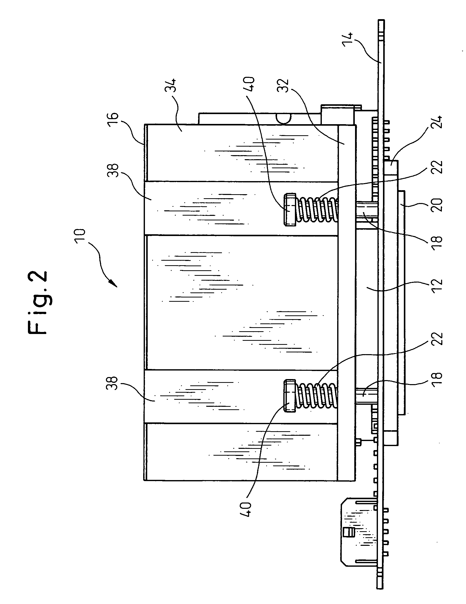 Semiconductor device with pins and method of assembling the semiconductor device
