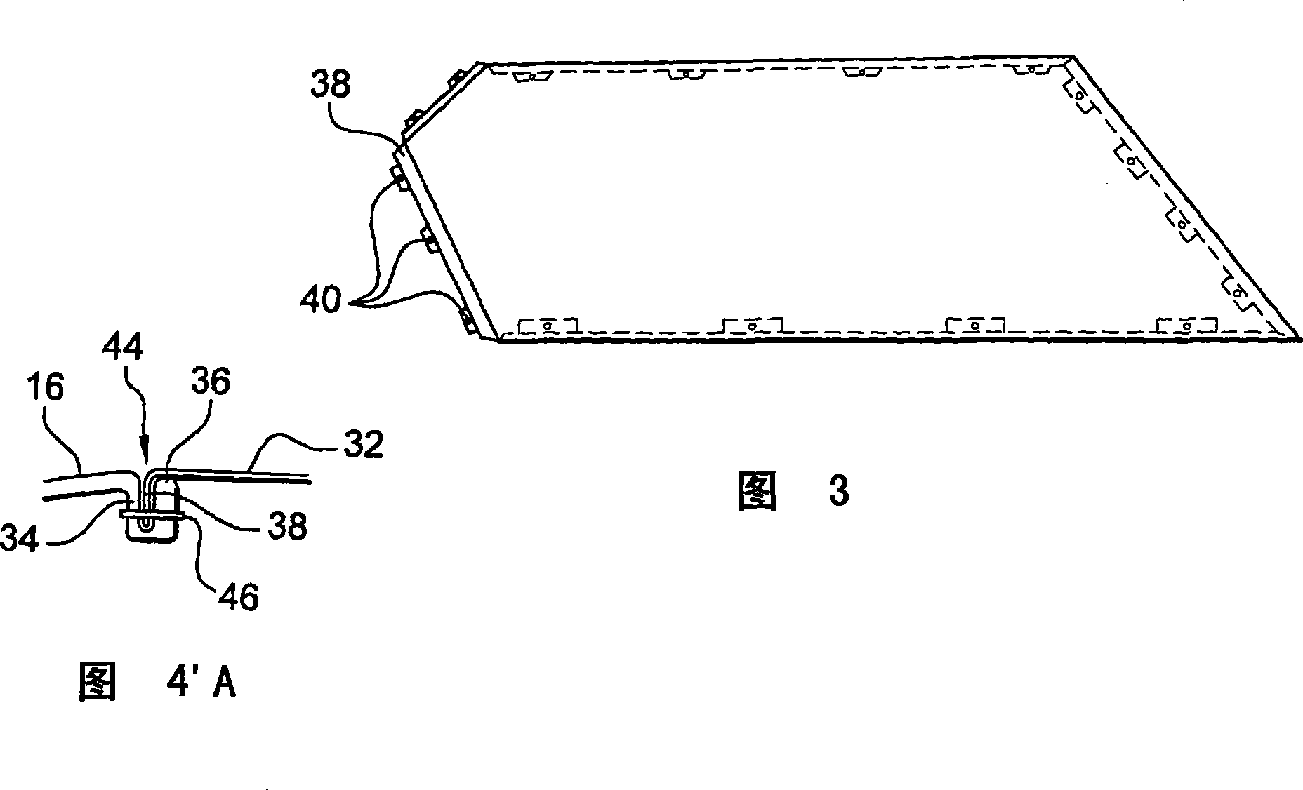 Set of a self-supporting mosaic of an automotive vehicle and at least one body panel, set of at least two self-supporting mosaics and body panel