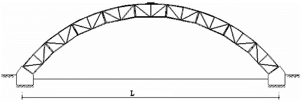 Long-span steel structure pressure arch