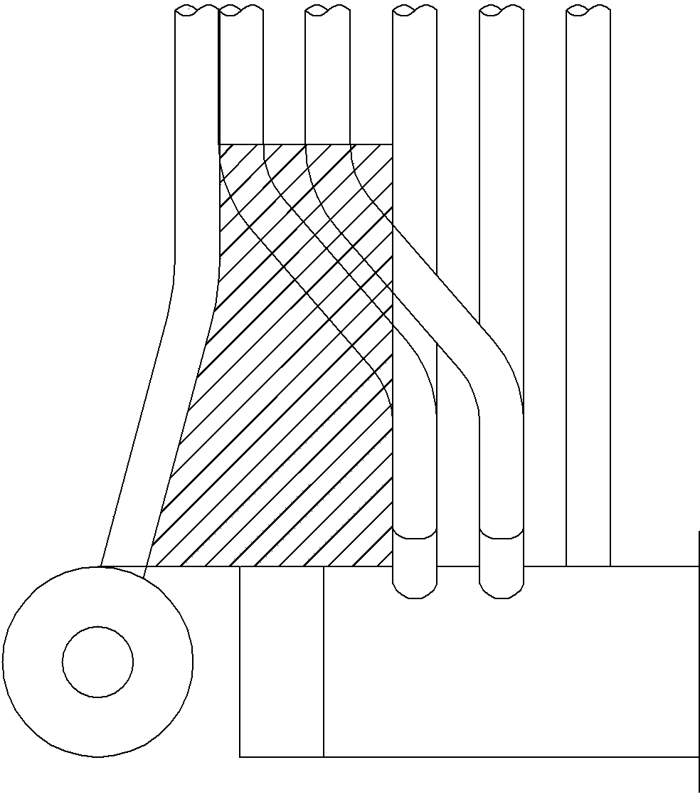 Arrangement structure for wall enclosure header of boiler