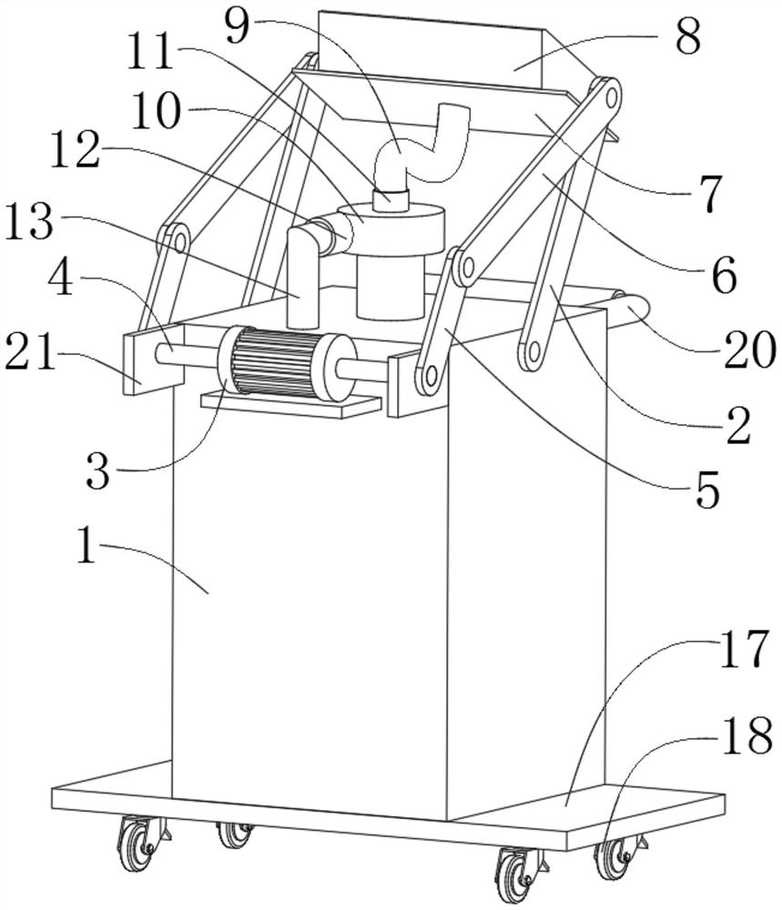 Anesthetic waste gas extraction device for anesthesiology department