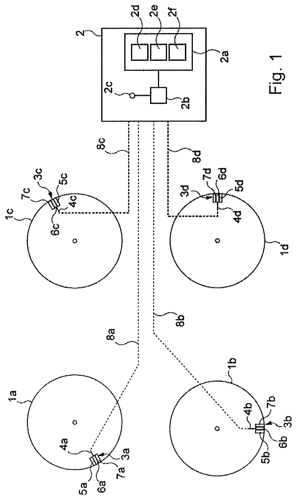 Strategy for returning to service a wheel unit declared to have become detached in a motor vehicle tyre pressure monitoring system TPMS