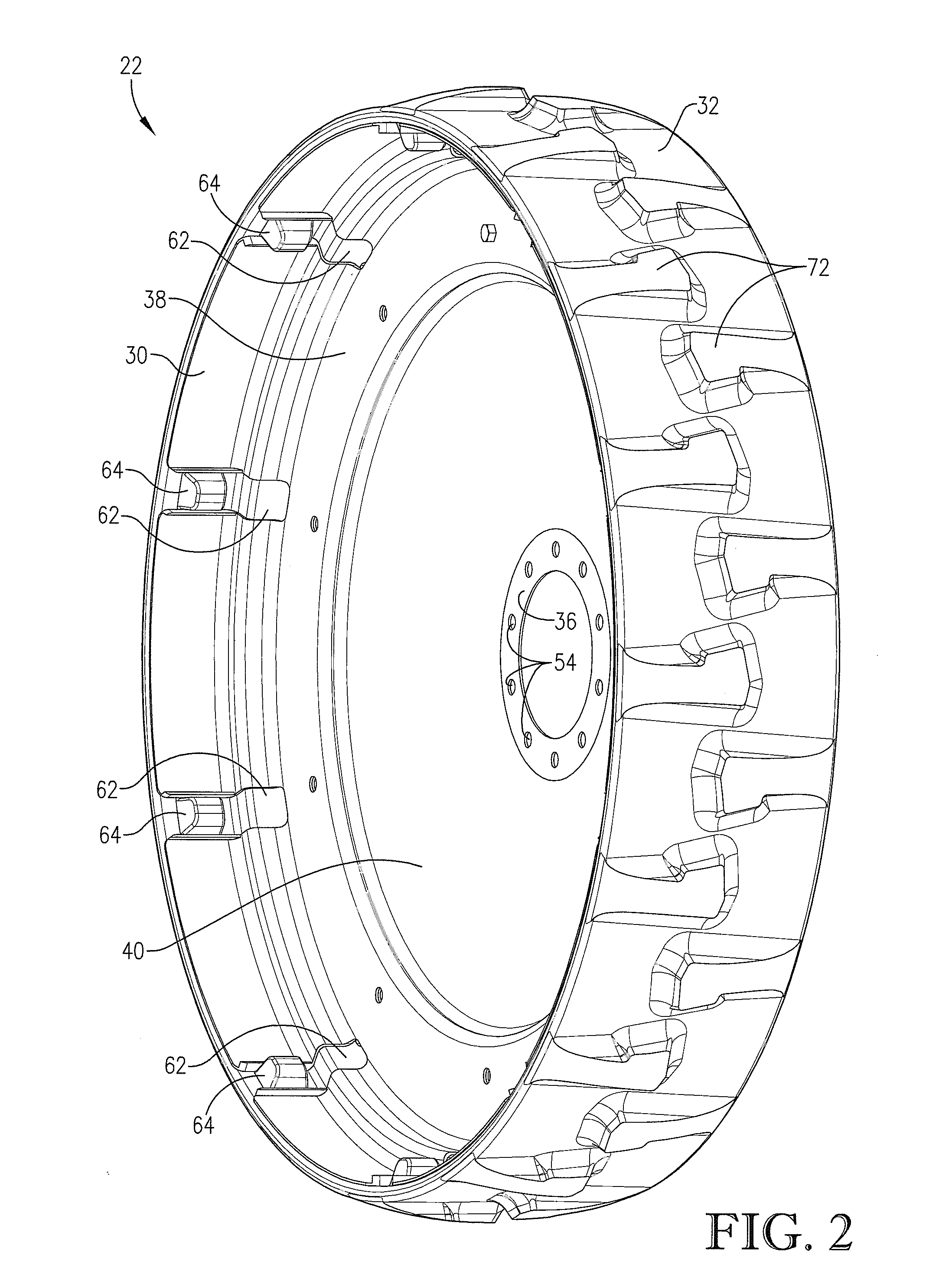 Wheel and tire assembly and method of assembly