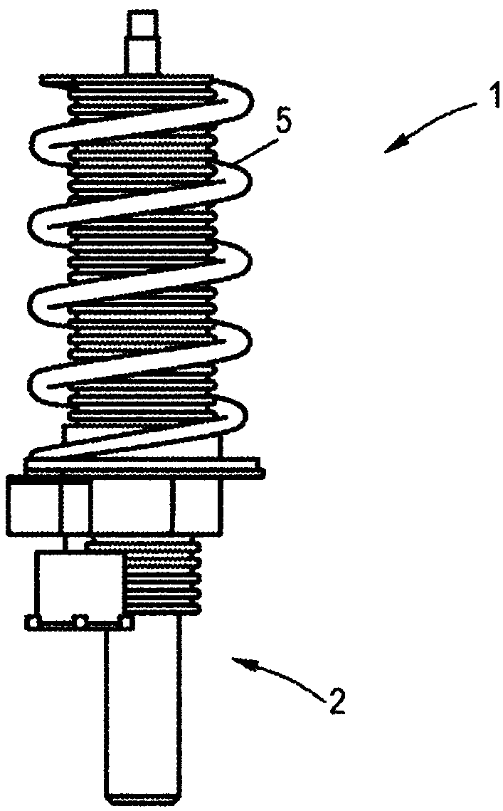 Device for level adjustment for a motor vehicle