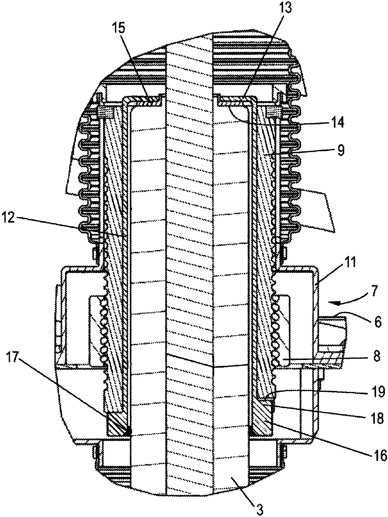 Device for level adjustment for a motor vehicle