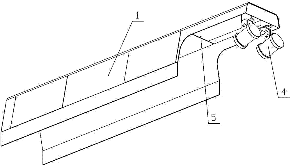 Welding soot treatment system with internally welded U rib