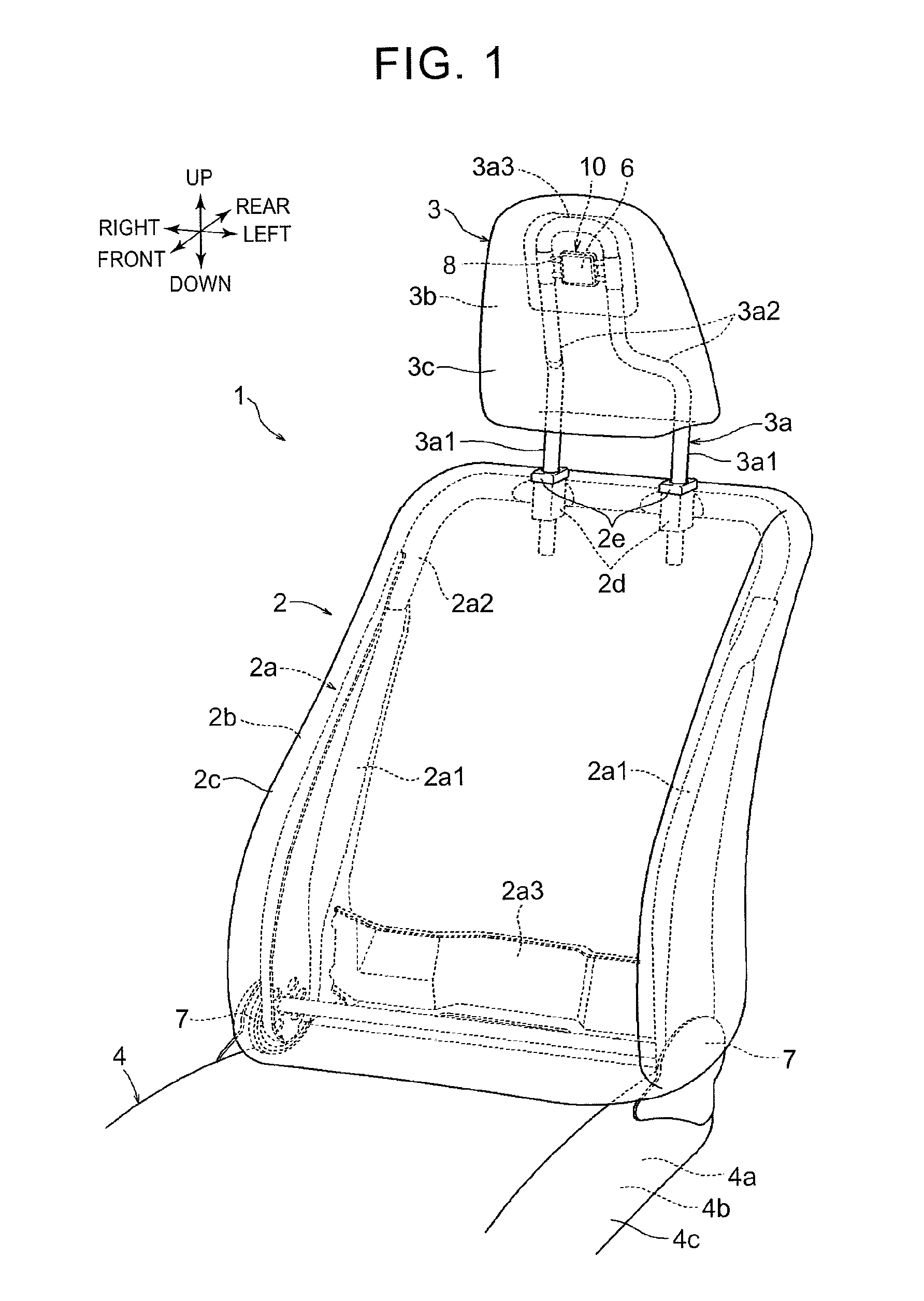 Headrest and method of manufacturing the headrest