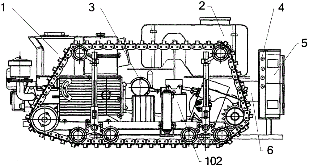 Remote control dwarf pesticide application machine for old apple orchard