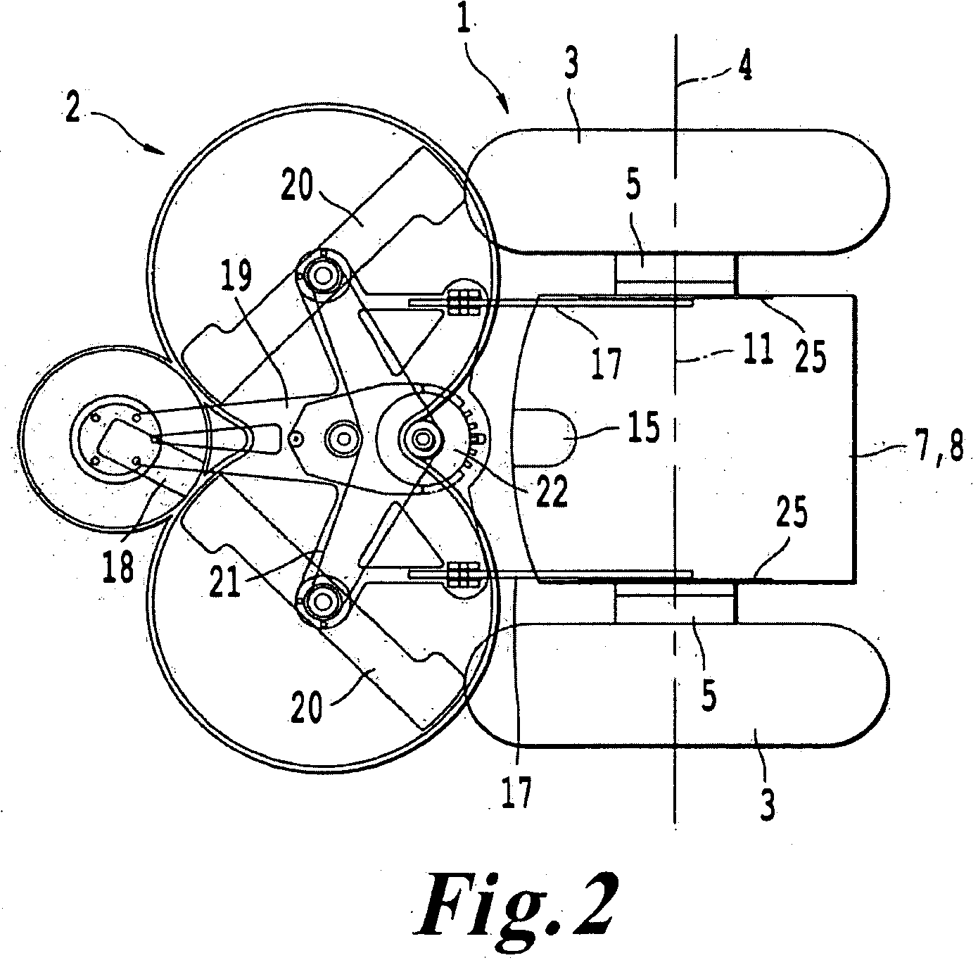 Single-axle vehicle with a platform and/or a seat for a driver