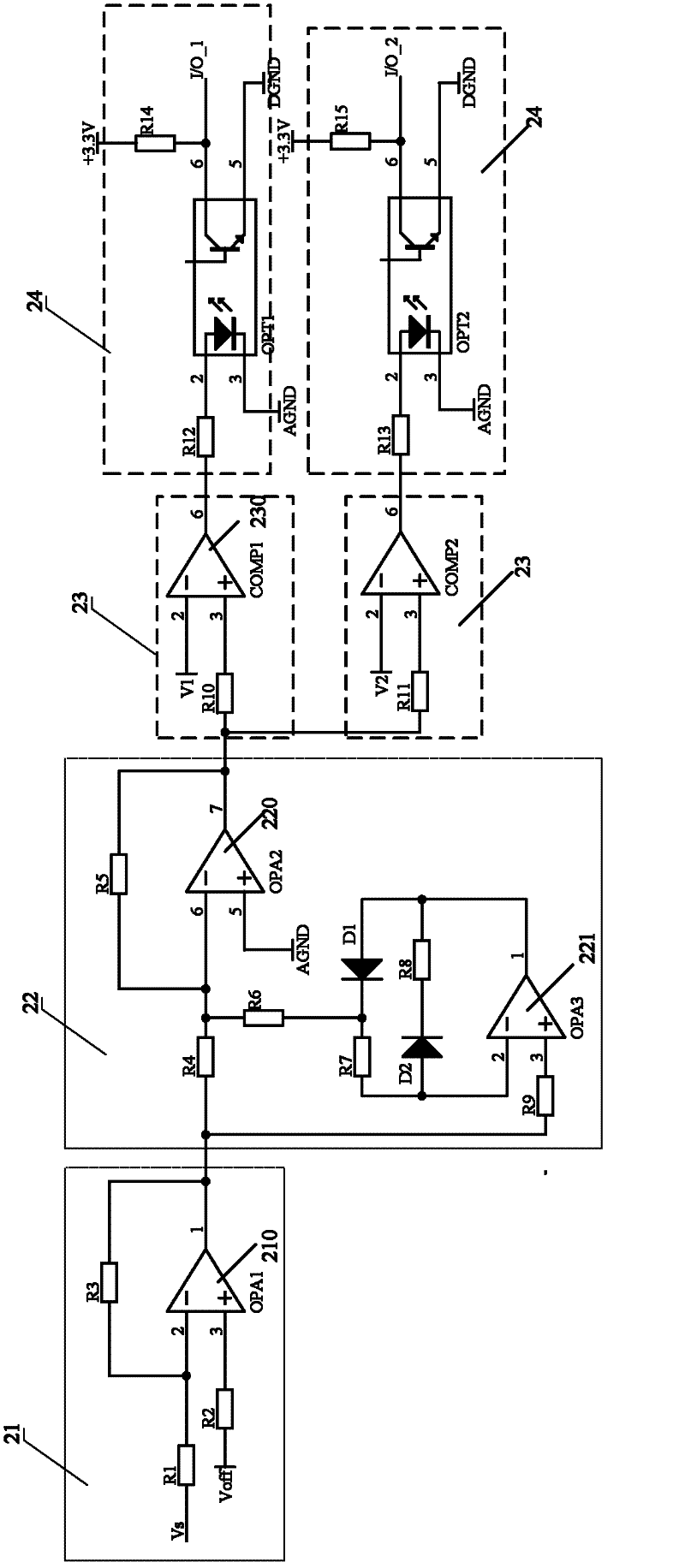Current sampling circuit and current range judging device thereof