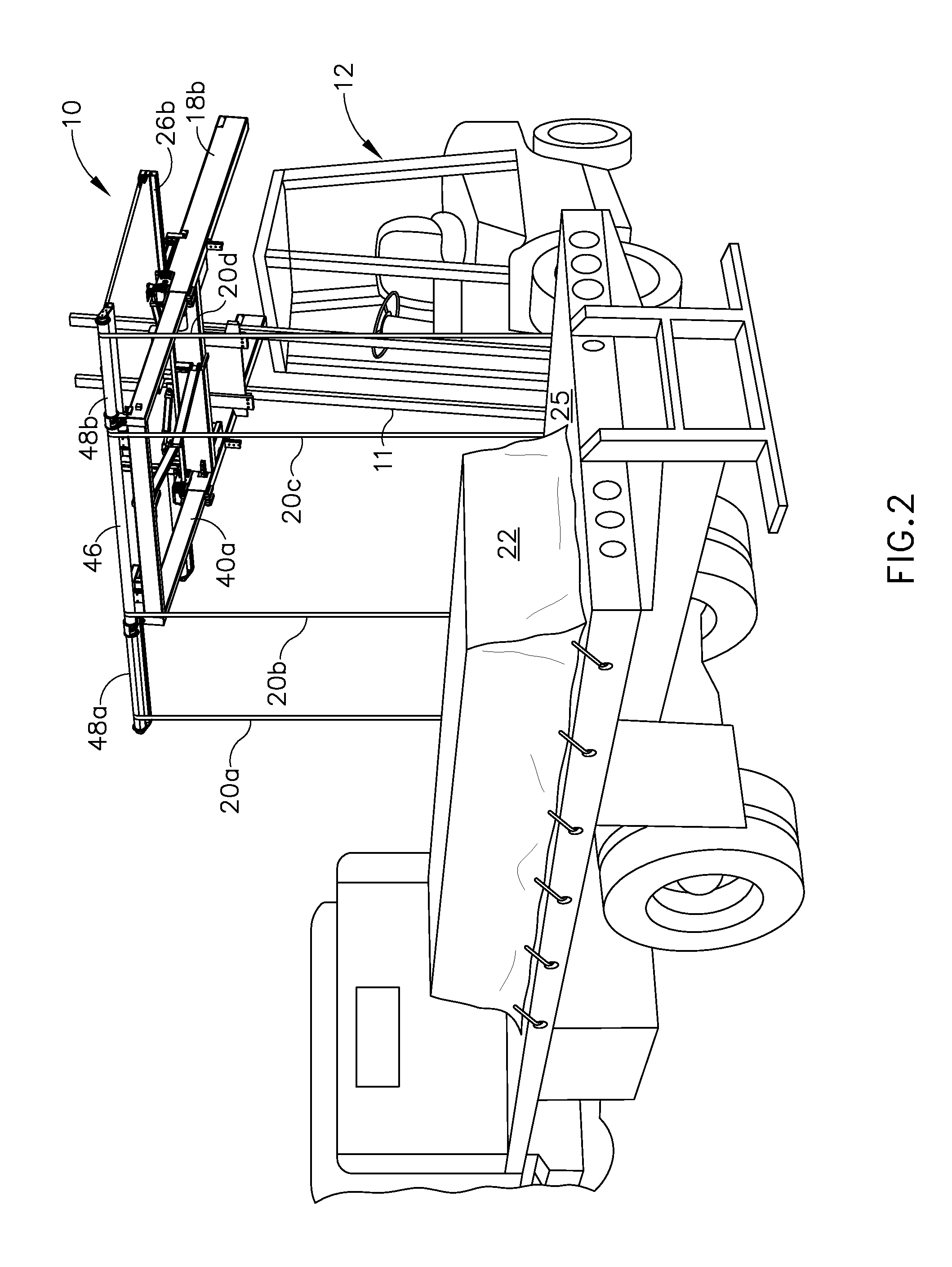 System and method for placing a tarpaulin over a load