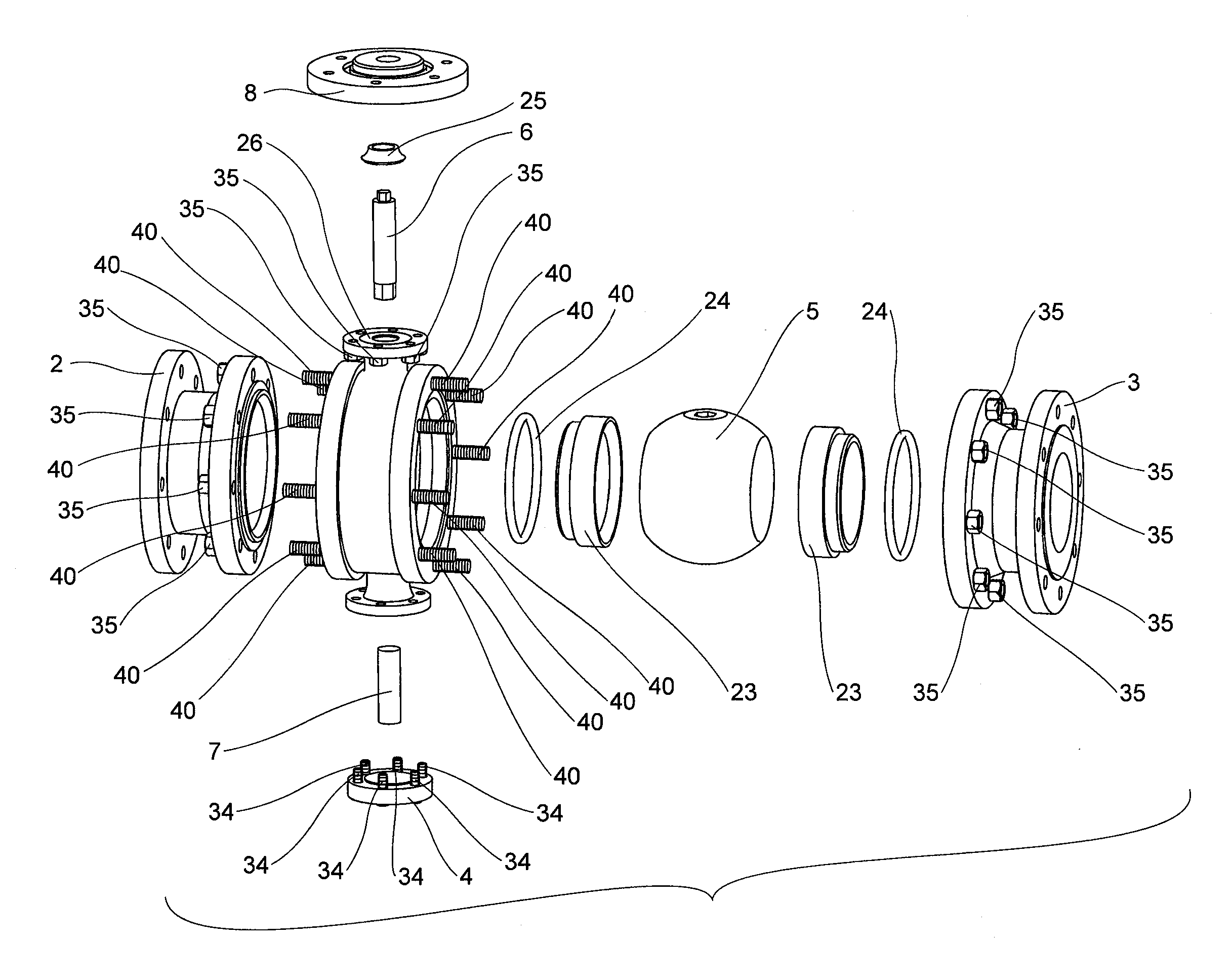 Rotary valve adapter assembly with planetary gear system
