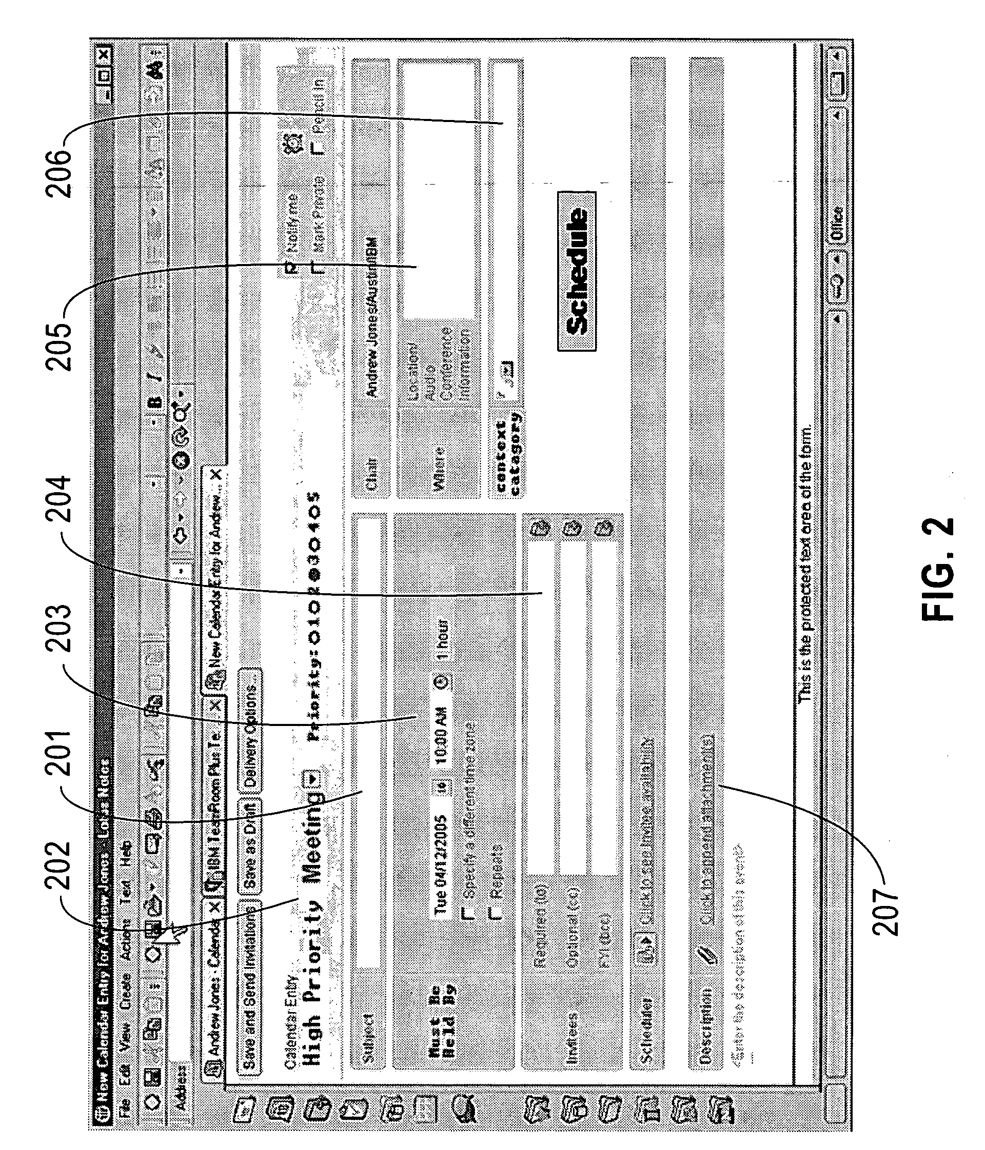 Method and structure for overriding calendar entries based on context and business value