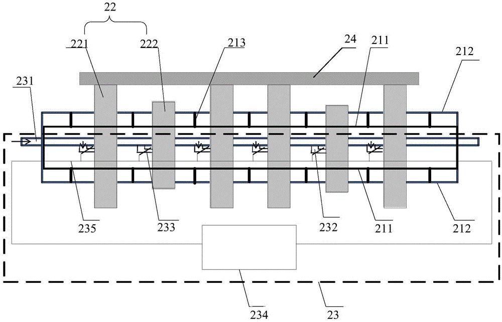 Substrate conveying device and display producing device