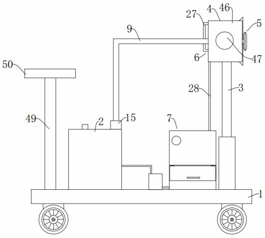 Combined machining device for polishing seams of cargo carrying carriage