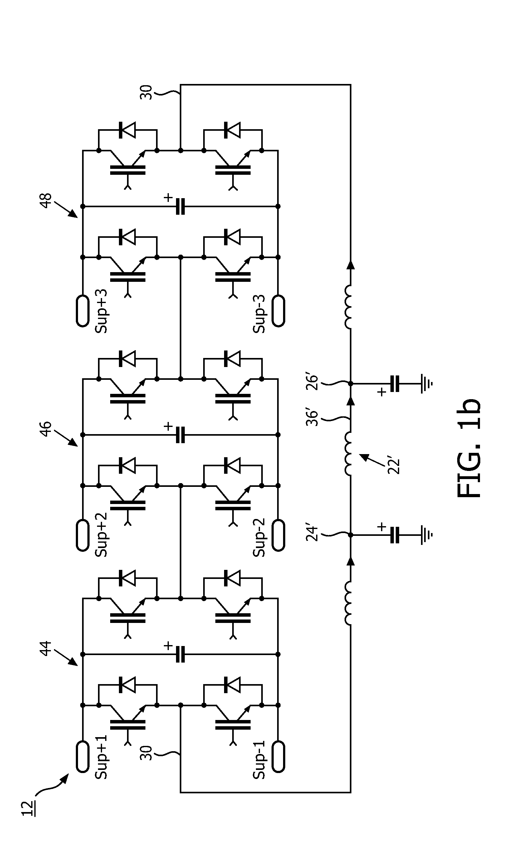 Power converter for powering an MRI gradient coil and method of operating a power converter