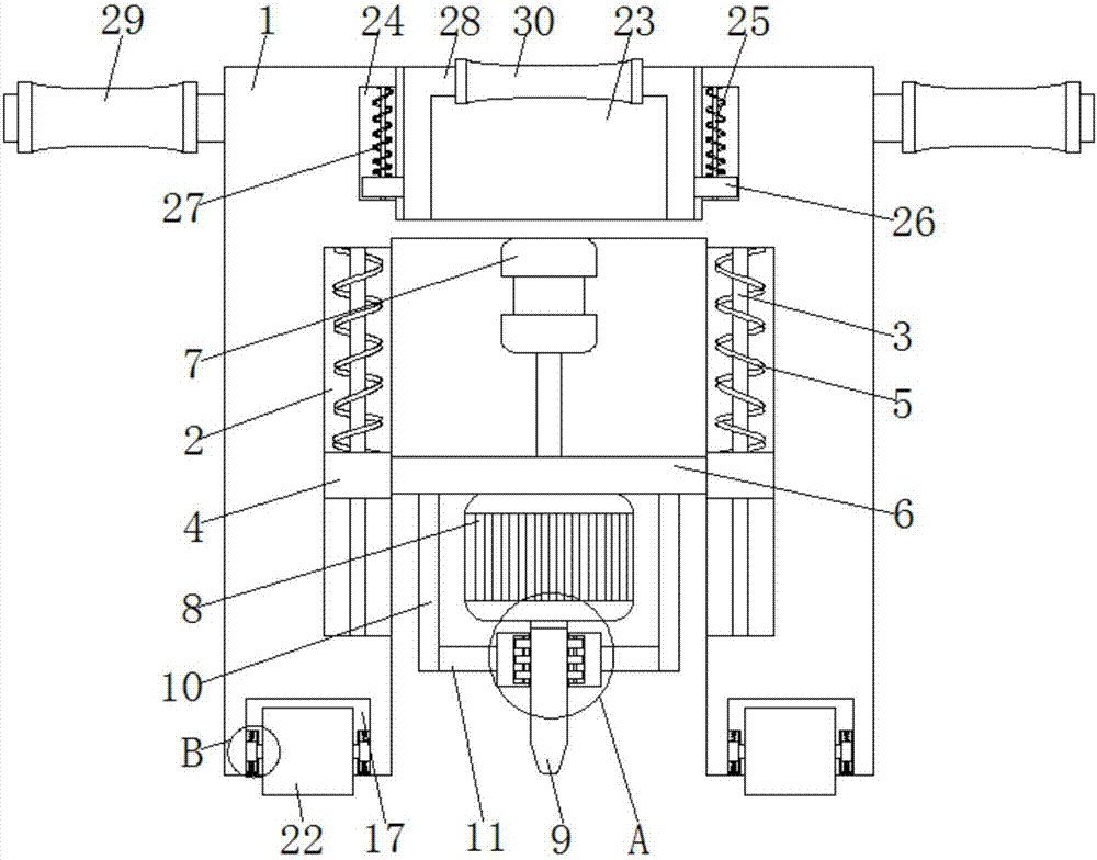 Perforating device convenient for bridge building to use