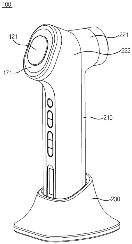 Beauty instrument with hydrogen-rich sterilization water spraying and temperature stimulation functions