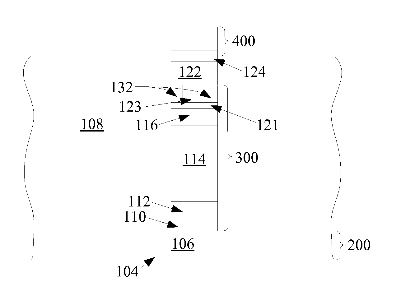 Nonvolatile phase change memory cell having a reduced contact area